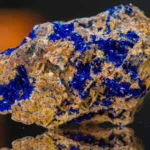 Azurite with Malachite from the John Ruskin Mineral Collection